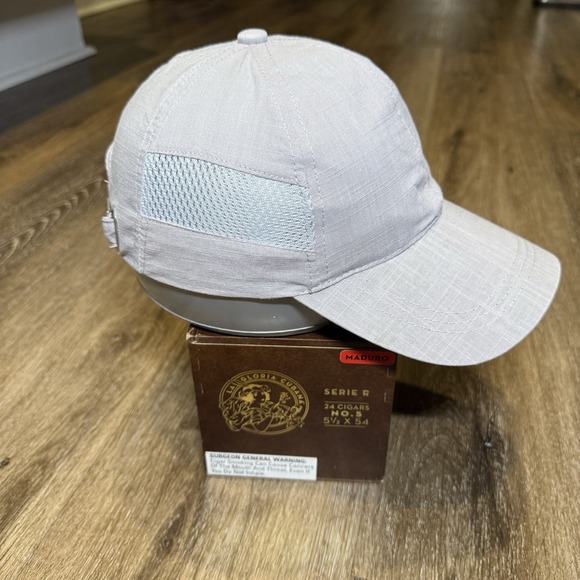 Emporio Armani Running Hat Gray Silver Linen Cotton Blend Golf Pickleball Tennis - Picture 4 of 7